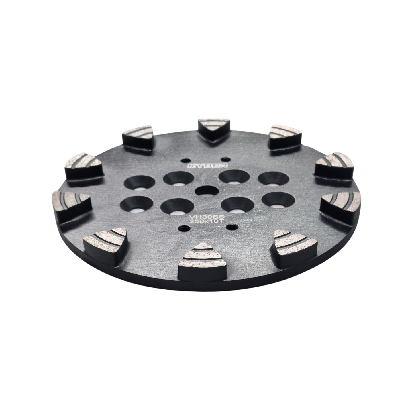 Shark Tooth 10 Segments Plate 250mm (10 inch)(Very Hard Concrete) 30 Grit