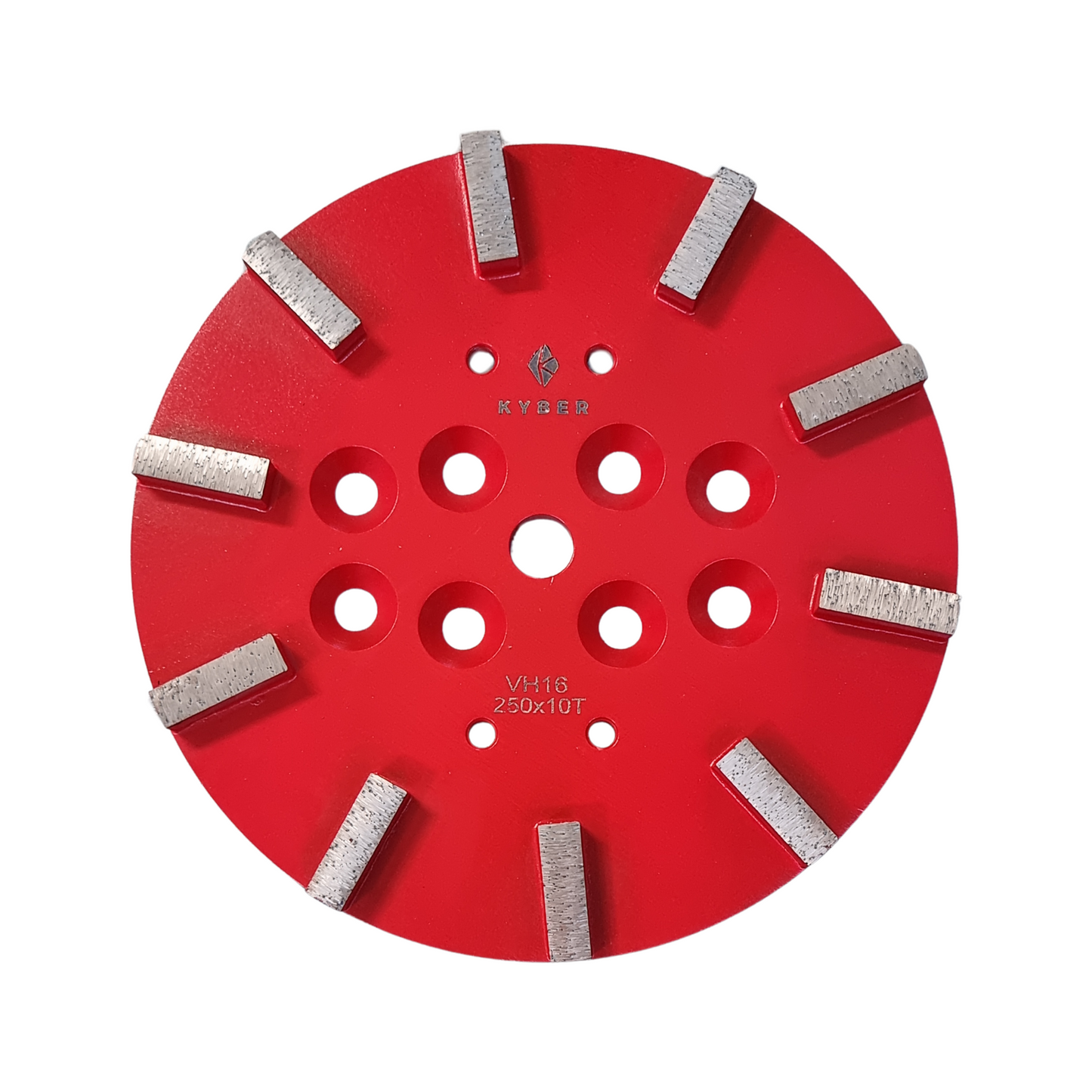 Rectangle 10 Segment Plate 250mm (10 inch) 16 Grit