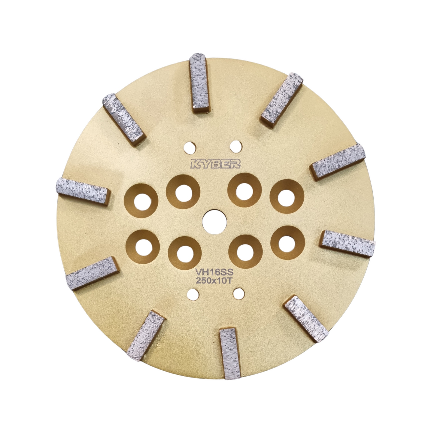 Rectangle 10 Segment Plate 250mm (10 inch) 16 Grit