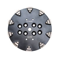 Shark Tooth 10 Segments Plate 250mm (10 inch) Very Hard Concrete 16 Grit