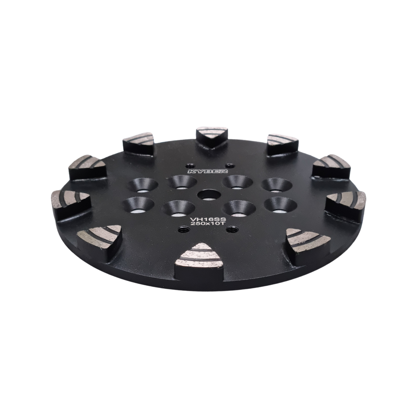 Shark Tooth 10 Segments Plate 250mm (10 inch) Very Hard Concrete 16 Grit