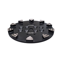 Shark Tooth 10 Segments Plate 250mm (10 inch) Very Hard Concrete 16 Grit