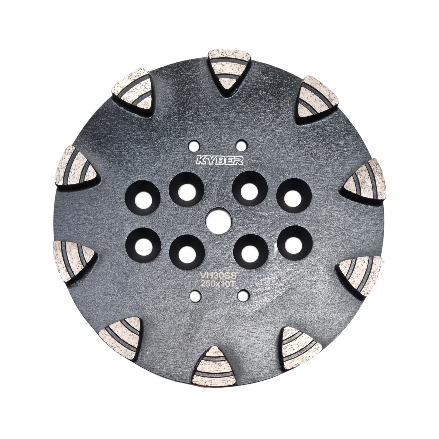 Shark Tooth 10 Segments Plate 250mm (10 inch)(Very Hard Concrete) 30 Grit