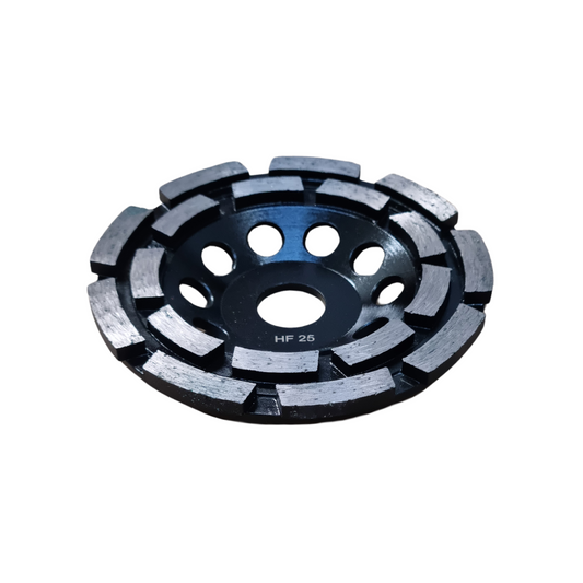 Double Row 125mm (5 inch) 25 Grit Soft Bond (Hard Concrete)